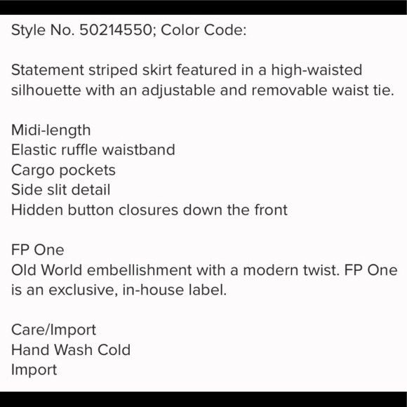 XSOLDX Free People One Natalia Striped Skirt - Picture 11 of 12